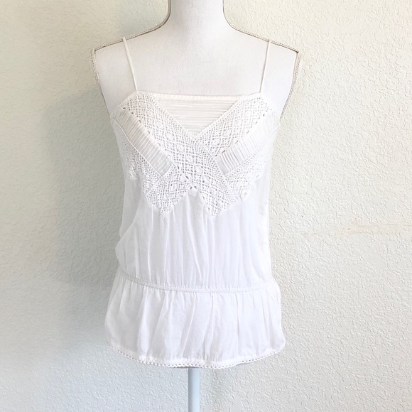 Zara Tops - ZARA TRAFALUC • CROCHET STITCHED ELASTIC TANK TOP